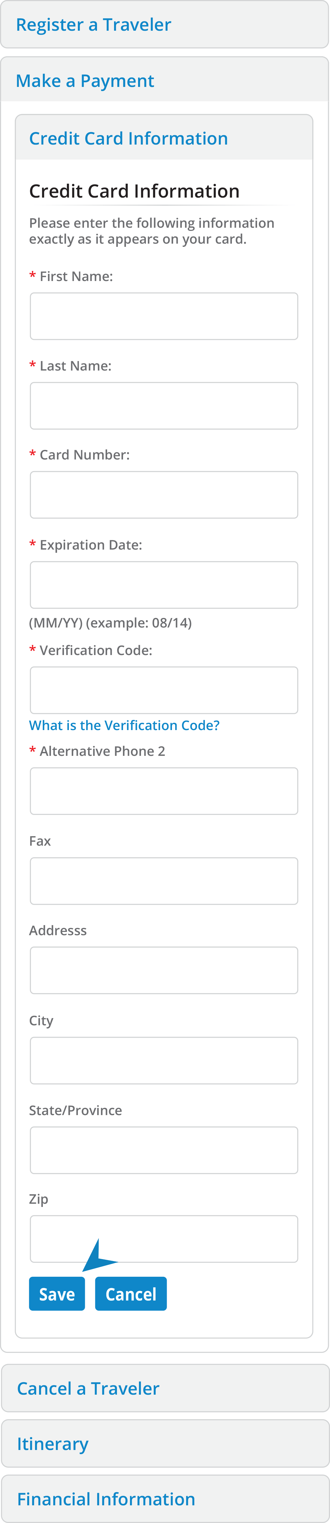 Userguide steps for My Trip Account